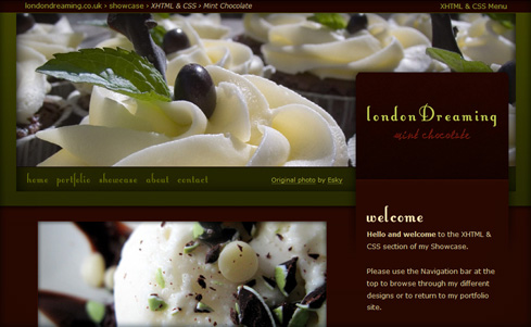 Mint Chocolate website screenshot