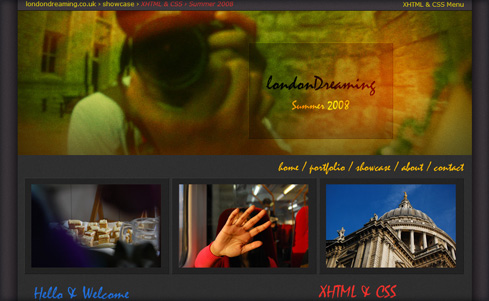 Summer 2008 website screenshot